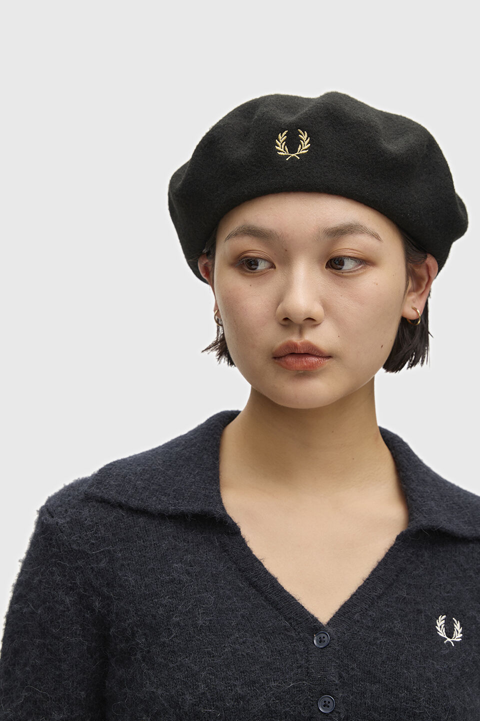 FRED PERRY 「FRED PERRY／Beret／ロゴベレー帽」|ハンチング・ベレー帽|