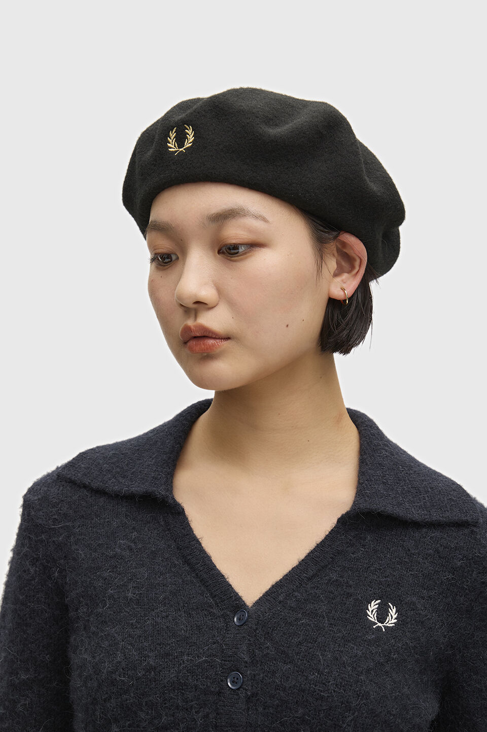 FRED PERRY 「FRED PERRY／Beret／ロゴベレー帽」|ハンチング・ベレー帽|