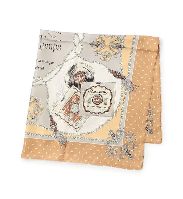 TOMORROWLAND GOODS「manipuri CLASSIC シルクスカーフ」|バンダナ・スカーフ|44 ベージュ系
