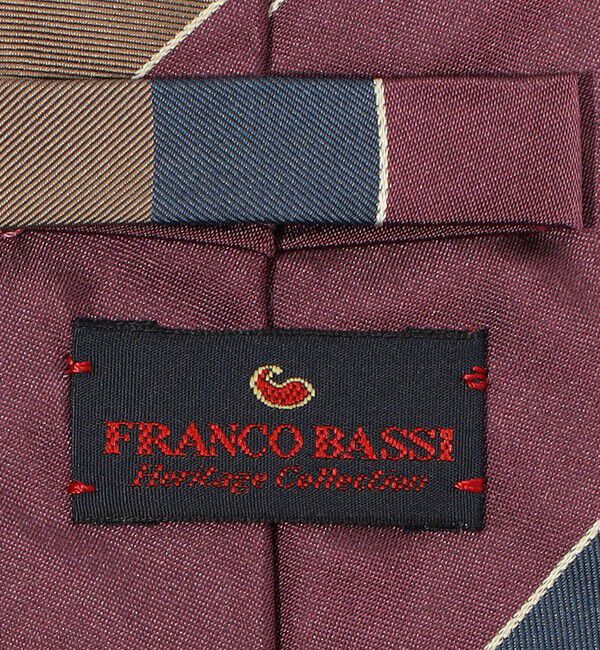 TOMORROWLAND GOODS「FRANCO BASSI シルク ワイドレジメンタルストライプネクタイ」|ネクタイ・蝶ネクタイ|