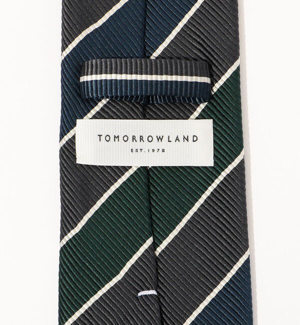 TOMORROWLAND GOODS「TOMORROWLAND シルクコットン レジメンタルストライプネクタイ」|ネクタイ・蝶ネクタイ|