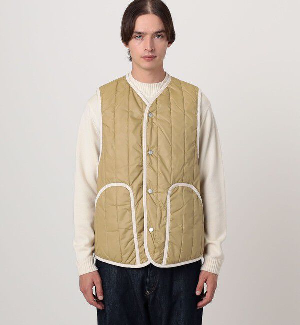 TOMORROWLAND BUYING WEAR「LAVENHAM STUDIO GILET ピグメントダイ バーティカルキルティングベスト」|ベスト・ジレ|
