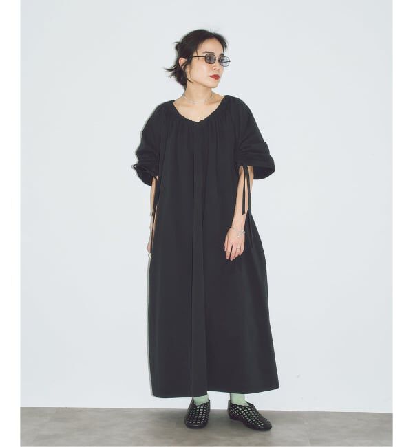  「GATHER SLEEVE DRESS：ワンピース」|ワンピース|