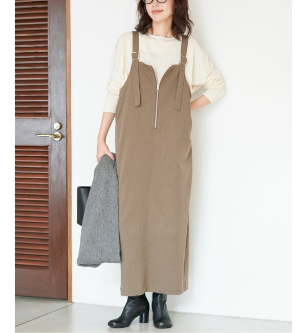 SLOBE IENA「《追加予約》UNIVERSAL OVERALL SLOBE別注 ジャンパースカート」|ワンピース|