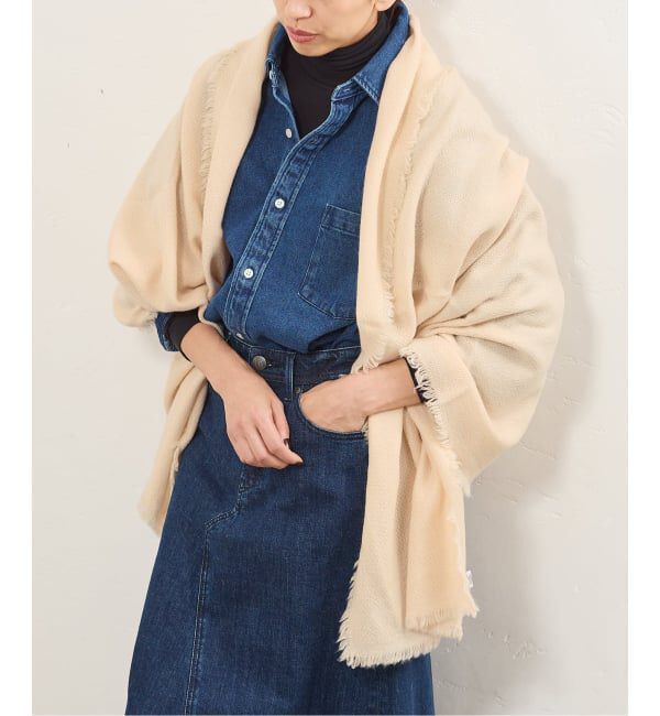IENA「《予約》NIMNIMDUAI/ニムニムデュアイ THICK PASHMINA WOOL STOLE ストール」|ストール|ナチュラル