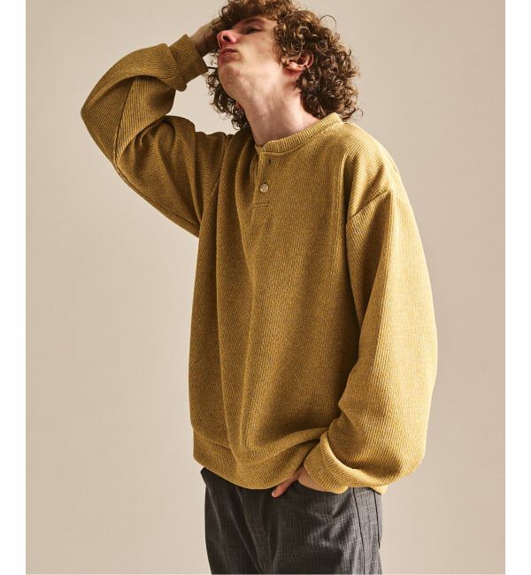 417 EDIFICE「スラブワッフル ヘンリーネックTシャツ」|Tシャツ・カットソー|