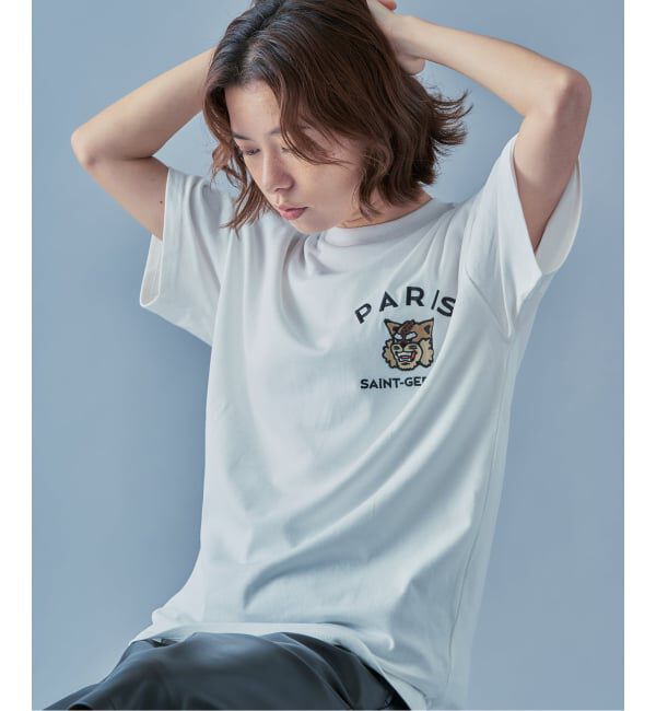Paris Saint-Germain「【Paris Saint-Germain】カレッジロゴ刺しゅう Tシャツ」|Tシャツ・カットソー|