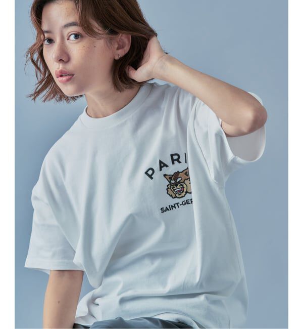 Paris Saint-Germain「【Paris Saint-Germain】カレッジロゴ刺しゅう Tシャツ」|Tシャツ・カットソー|