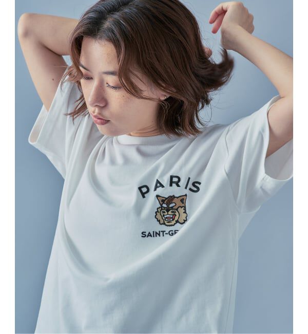 Paris Saint-Germain「【Paris Saint-Germain】カレッジロゴ刺しゅう Tシャツ」|Tシャツ・カットソー|
