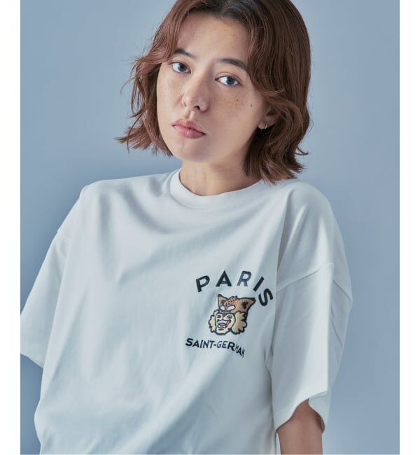Paris Saint-Germain「【Paris Saint-Germain】カレッジロゴ刺しゅう Tシャツ」|Tシャツ・カットソー|