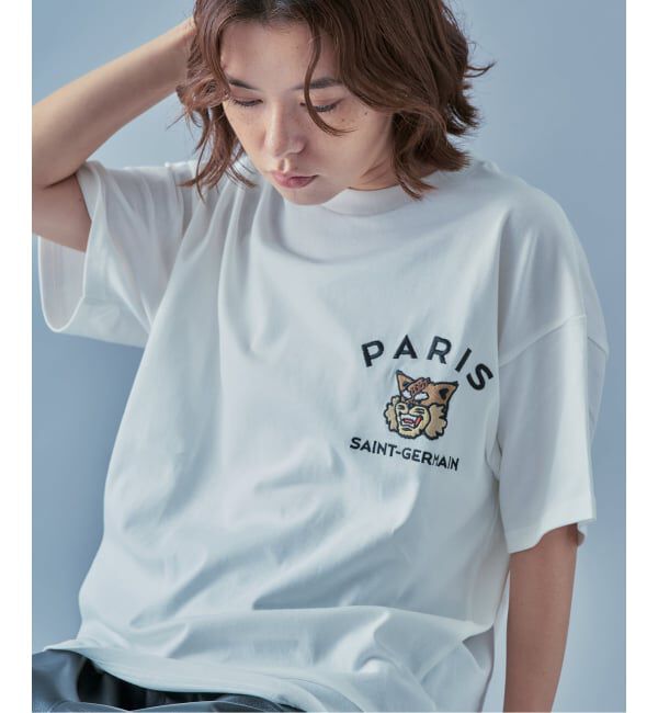 Paris Saint-Germain「【Paris Saint-Germain】カレッジロゴ刺しゅう Tシャツ」|Tシャツ・カットソー|
