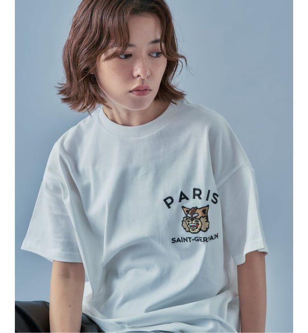 Paris Saint-Germain「【Paris Saint-Germain】カレッジロゴ刺しゅう Tシャツ」|Tシャツ・カットソー|
