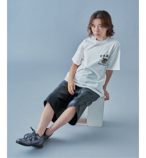 Paris Saint-Germain「【Paris Saint-Germain】カレッジロゴ刺しゅう Tシャツ」|Tシャツ・カットソー|