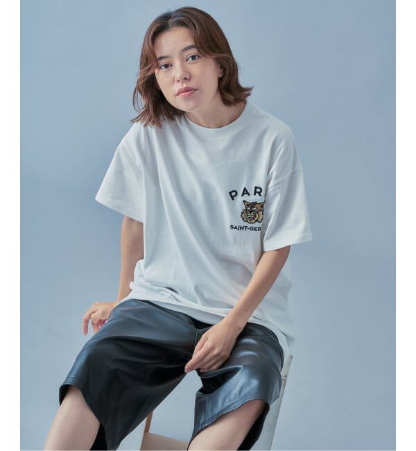 Paris Saint-Germain「【Paris Saint-Germain】カレッジロゴ刺しゅう Tシャツ」|Tシャツ・カットソー|