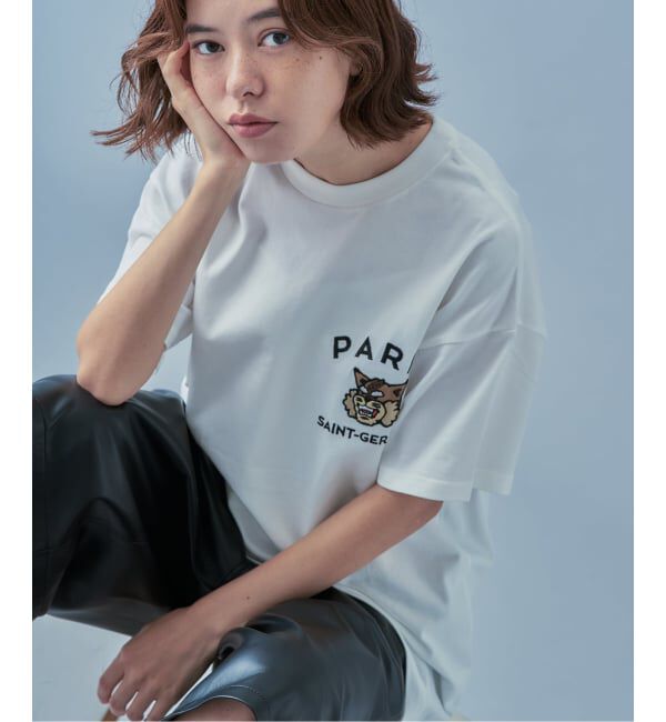Paris Saint-Germain「【Paris Saint-Germain】カレッジロゴ刺しゅう Tシャツ」|Tシャツ・カットソー|