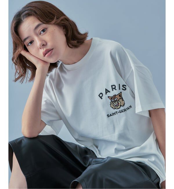 Paris Saint-Germain「【Paris Saint-Germain】カレッジロゴ刺しゅう Tシャツ」|Tシャツ・カットソー|ホワイト