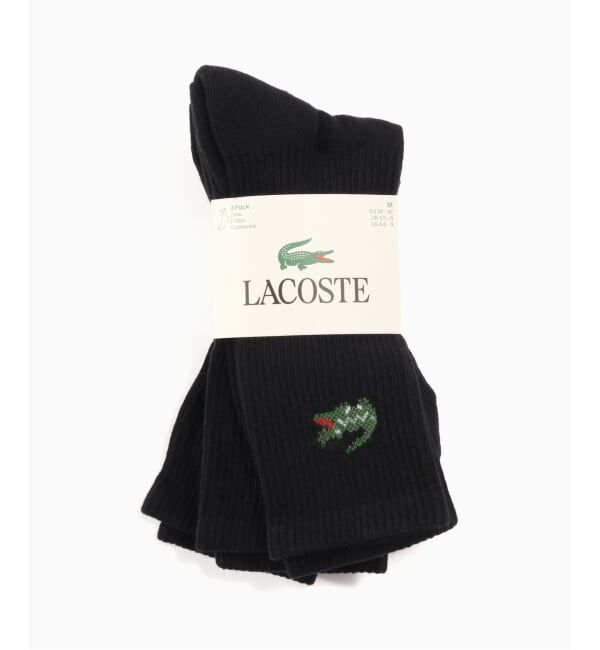 417 EDIFICE「LACOSTE / ラコステ 3P Socks (Crew)」|ソックス|ブラック