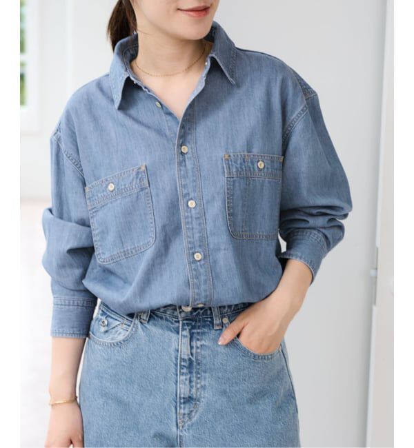 U by SPICK&SPAN「ライトデニムカーペンターシャツ」|シャツ・ブラウス|