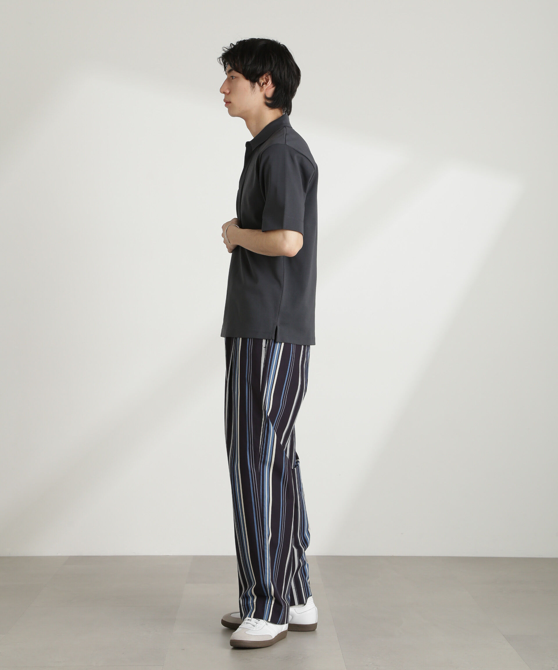 NANO universe「ダブルスムース比翼ポロ」|Tシャツ・カットソー|