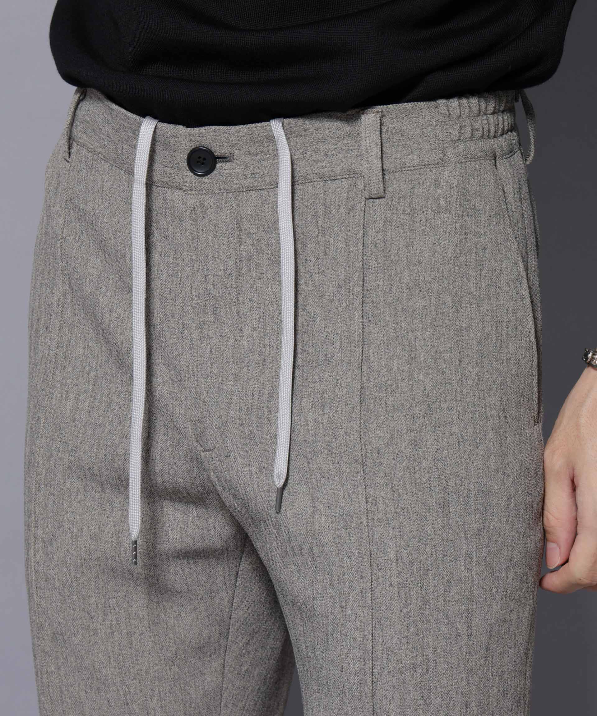 NANO universe「｢N TROUSERS BASIC｣ 洗えるMIXツイードストレッチパンツ(セットアップ可)」|スーツ|