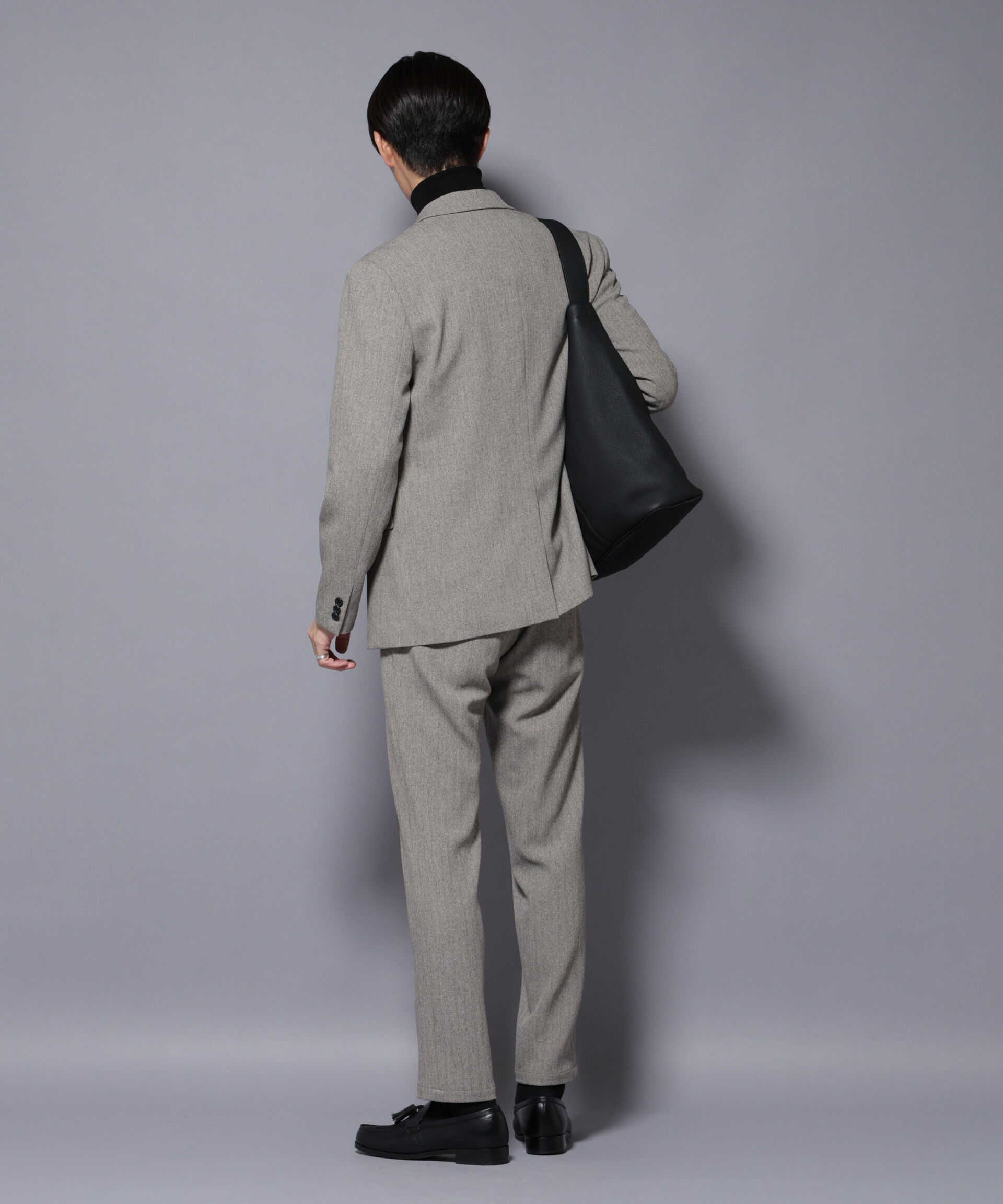 NANO universe「｢N TROUSERS BASIC｣ 洗えるMIXツイードストレッチパンツ(セットアップ可)」|スーツ|