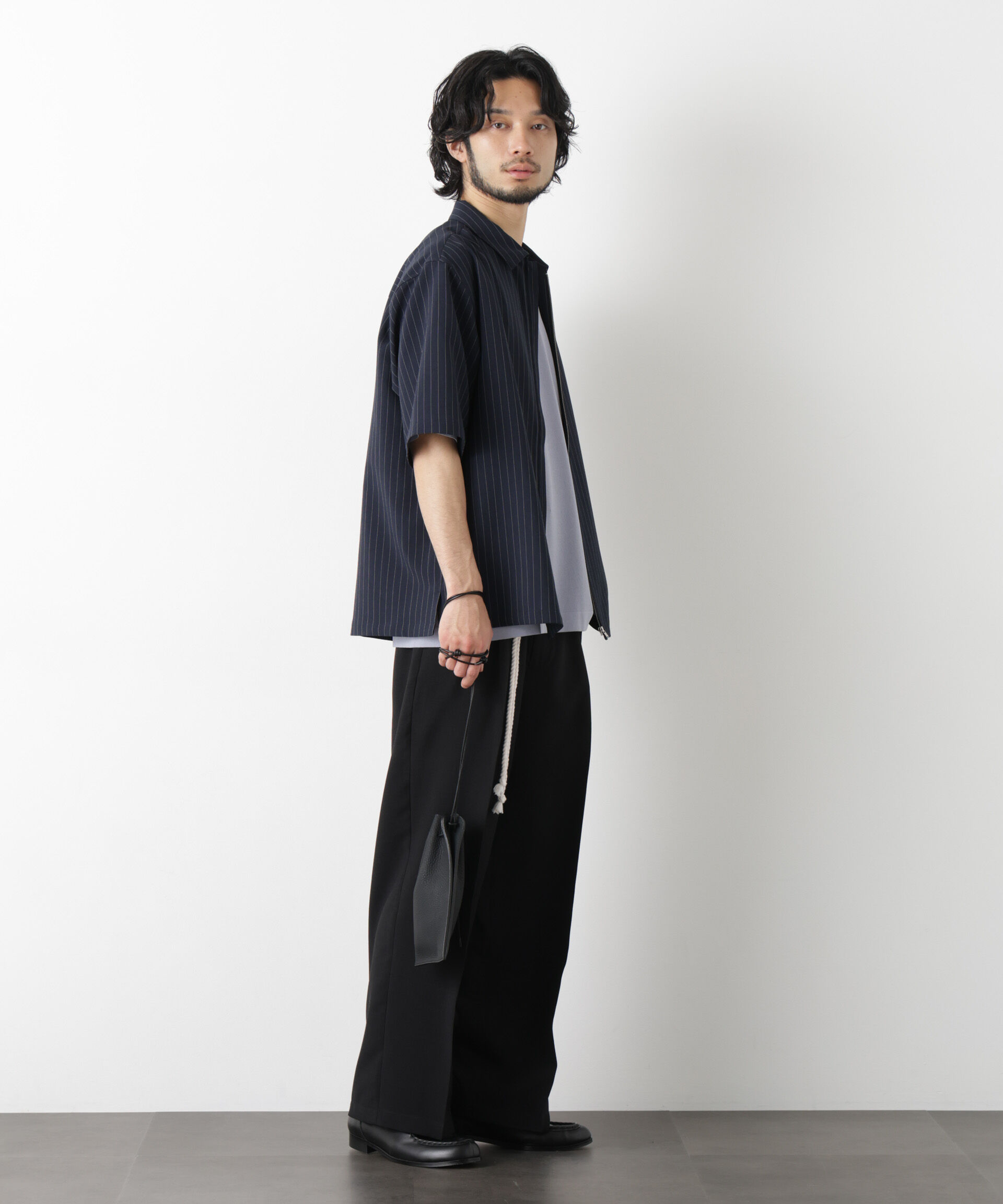nano･universe「「メランジドライ」ZIPシャツブルゾン(セットアップ可)」|シャツ・ブラウス|