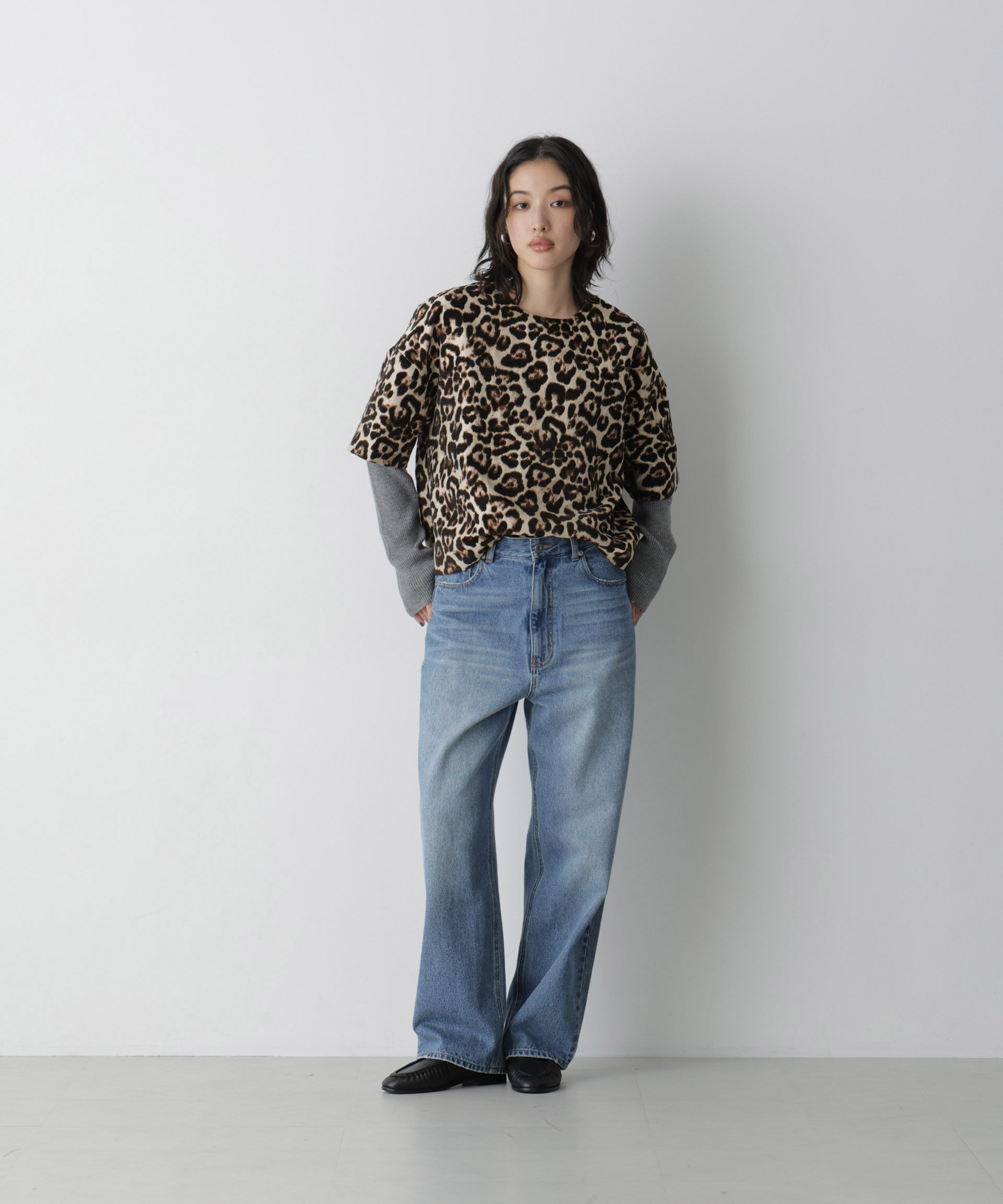NANO universe「「STEVELOUR」レイヤード風ジャガードトップス」|Tシャツ・カットソー|