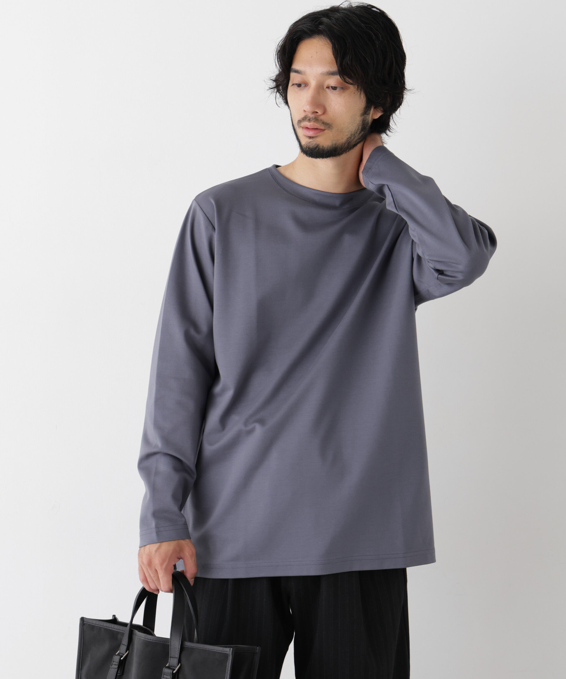 NANO universe「｢ﾓﾀﾞﾝｺﾝﾌｫｰﾄｼﾘｰｽﾞ｣ﾓｸﾛﾃﾞｨ ﾎﾞｰﾄﾈｯｸ ｻｲ  」|Tシャツ・カットソー|