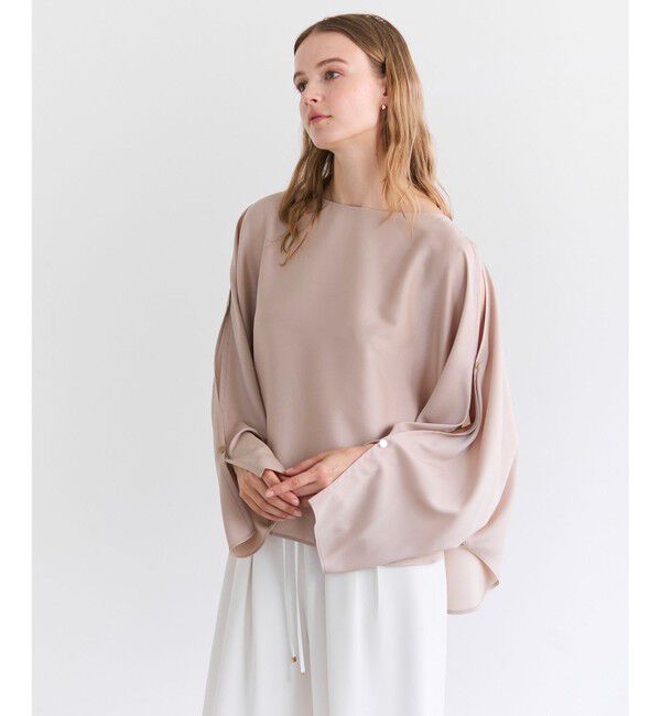 BEIGE,「【Precious掲載】PERIDOT / 2WAYスリーブ ドレープブラウス」|シャツ・ブラウス|