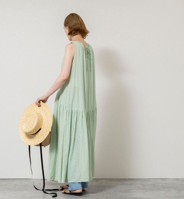 NOLLEY'S sophi「【WALANCE/ワランス】natural dye sheer cotton check gather dress」|ワンピース|