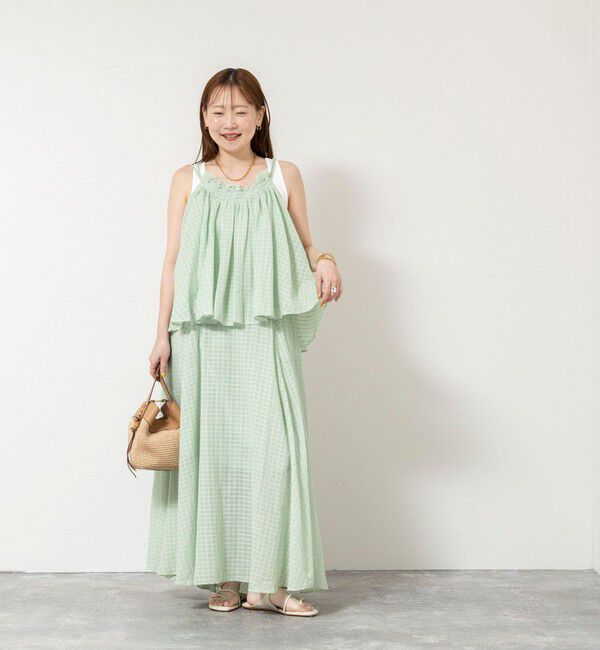 NOLLEY'S sophi「【WALANCE/ワランス】natural dye sheer cotton check flare スカート」|スカート|