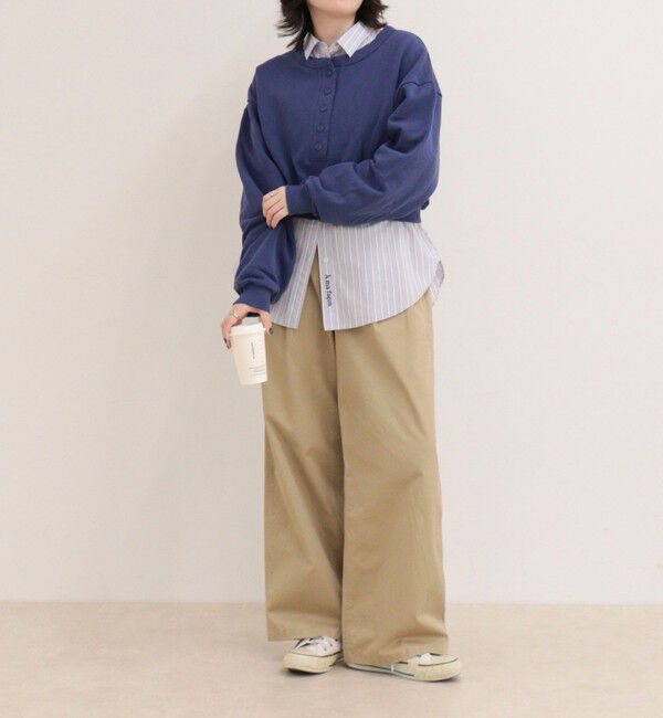 fredy emue「【DISCUS /ディスカス】フレンチテリークロップドヘンリープルオーバー」|Tシャツ・カットソー|