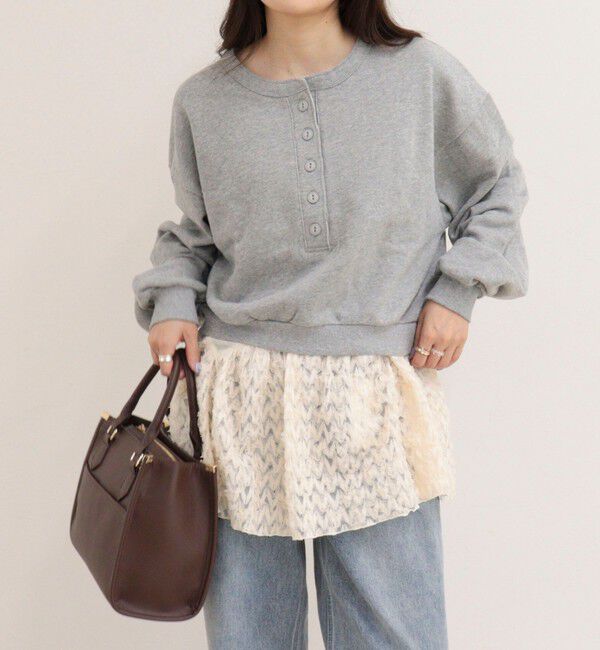 fredy emue「【DISCUS /ディスカス】フレンチテリークロップドヘンリープルオーバー」|Tシャツ・カットソー|