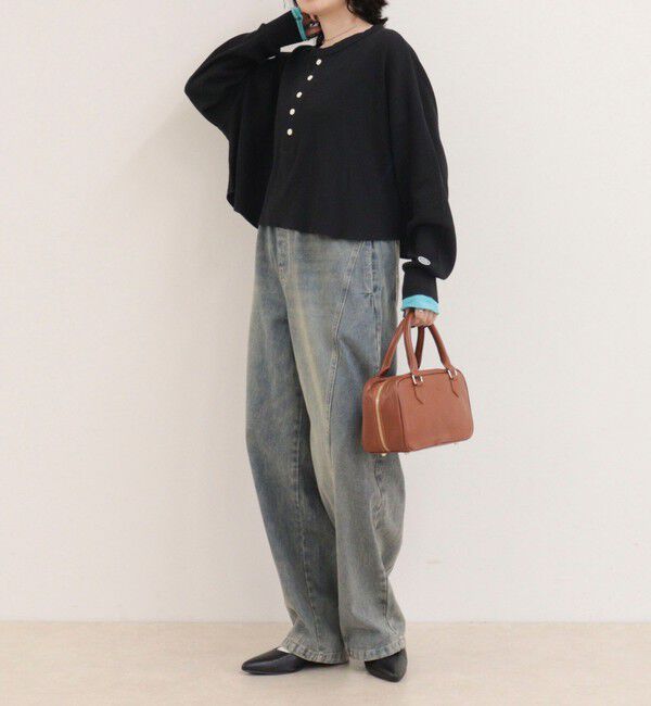 fredy emue「【DISCUS /ディスカス】ワッフルヘンリーネックロンTシャツ」|Tシャツ・カットソー|