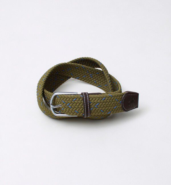 GLOSTER「【SWOLE PANDA/スウォール パンダ】RECYCLED WOVEN BELT メッシュベルト」|ベルト|カーキ