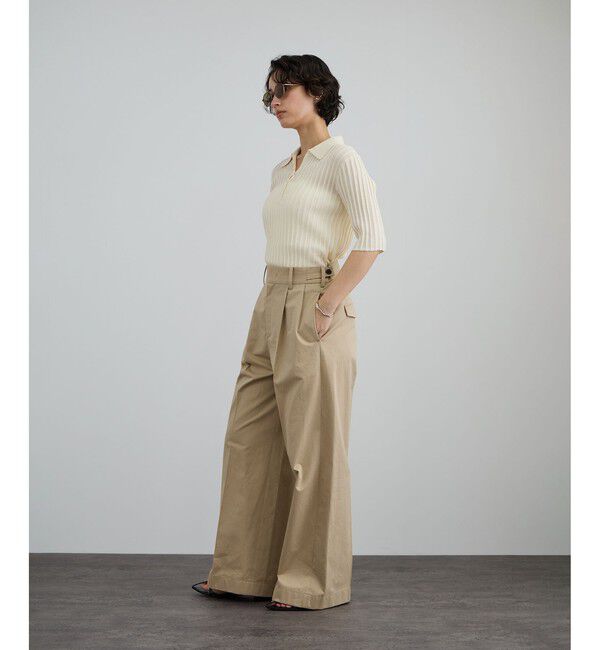 SALON adam et rope'「tacca Cギャバ STYLE UP TACK PANTS」|チノ|