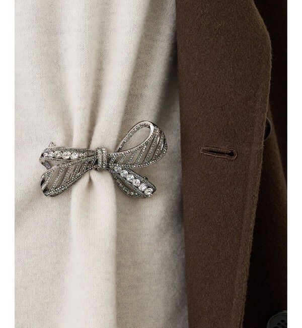 ROPE「ビジューリボンブローチ(RIBBON BROOCH)」|ブローチ・コサージュ|
