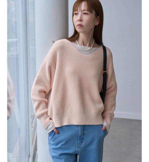 Rope&rsquo;Picnic「【WEB限定】スフレニット Vネックコンパクトプルオーバー」|ニット・セーター|