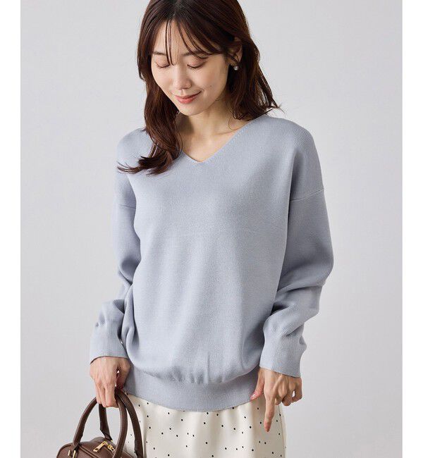 Rope&rsquo;Picnic「【WEB限定カラー】マシュマロニットVネックプルオーバー」|ニット・セーター|