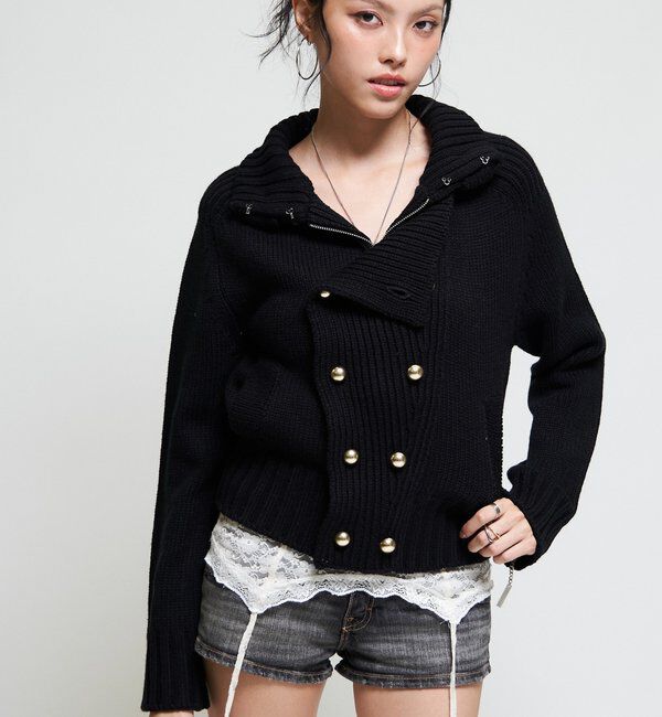  「【26AW LOOK掲載品番】ヘリテージWボタンニット」|ニット・セーター|
