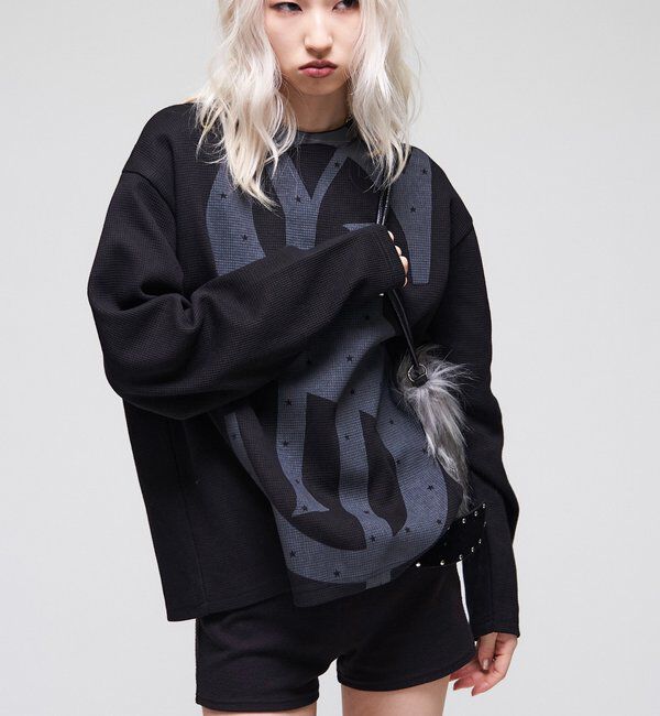  「【Sourcream】＄ワッフルクルー」|Tシャツ・カットソー|