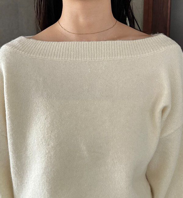  「【もちふわシリーズ】もちふわWOOLボートネックニット」|ニット・セーター|