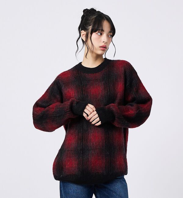 ABAHOUSE「【PENDLETON / ペンドルトン】Plaid Crewneck / プレイ」|ニット・セーター|