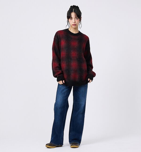 ABAHOUSE「【PENDLETON / ペンドルトン】Plaid Crewneck / プレイ」|ニット・セーター|