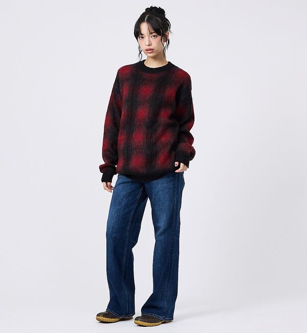 ABAHOUSE「【PENDLETON / ペンドルトン】Plaid Crewneck / プレイ」|ニット・セーター|