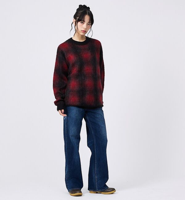 ABAHOUSE「【PENDLETON / ペンドルトン】Plaid Crewneck / プレイ」|ニット・セーター|