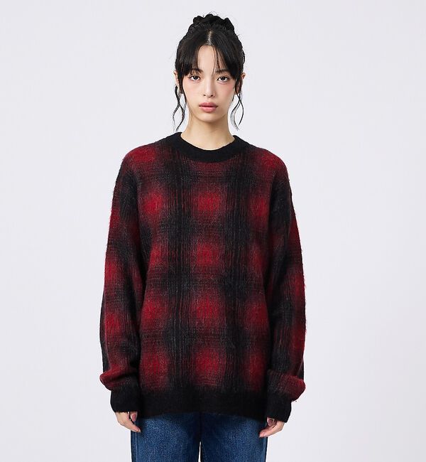 ABAHOUSE「【PENDLETON / ペンドルトン】Plaid Crewneck / プレイ」|ニット・セーター|