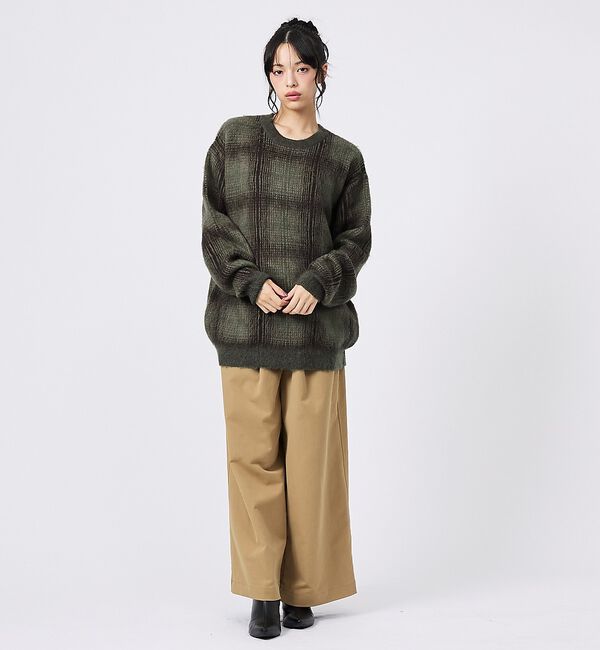 ABAHOUSE「【PENDLETON / ペンドルトン】Plaid Crewneck / プレイ」|ニット・セーター|