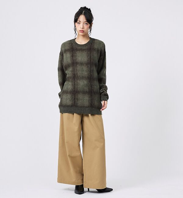 ABAHOUSE「【PENDLETON / ペンドルトン】Plaid Crewneck / プレイ」|ニット・セーター|