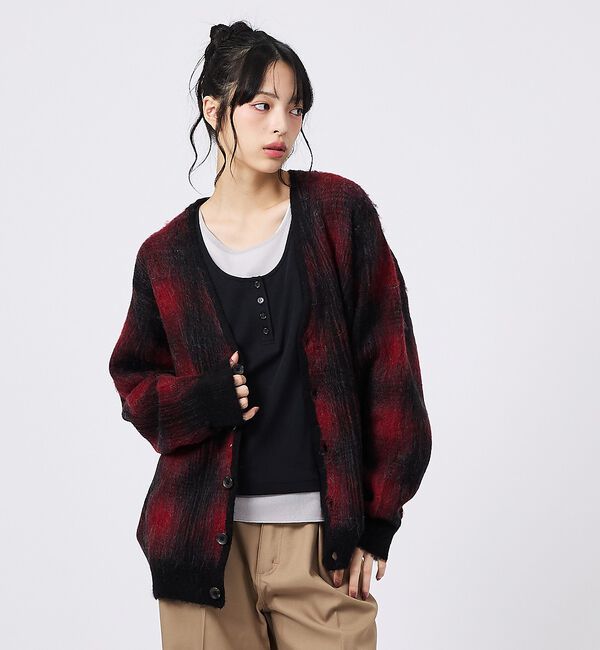 ABAHOUSE「【PENDLETON / ペンドルトン】Plaid Cardigan / プレイ」|カーディガン|